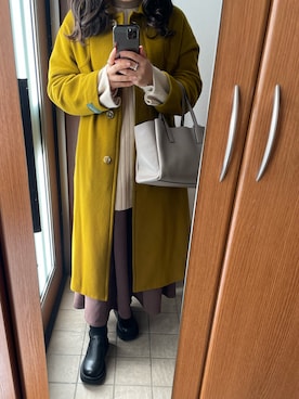 「アイテム（その他アウター、グリーン系）」を使った、Yuuさん（レディース・155cm）の冬コーディネート