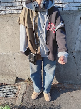 「アイテム（PC・スマホグッズ/家電）」を使った、am / r:eboreさん（レディース・159cm）の秋コーディネート