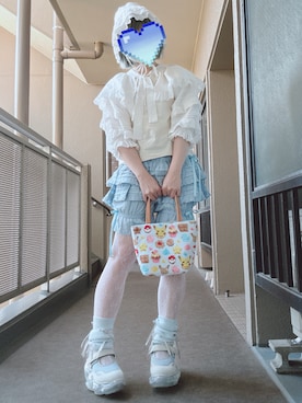 「アイテム（カーディガン/ボレロ）」を使った、ぽんさん（レディース・149cm）の夏コーディネート