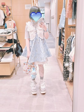 「アイテム（ハンドバッグ）」を使った、ぽんさん（レディース・149cm）の夏コーディネート