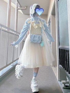 「アイテム（バレッタ/ヘアクリップ）」を使った、ぽんさん（レディース・149cm）の秋コーディネート