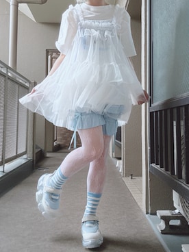 「アイテム（レッグウェア）」を使った、ぽんさん（レディース・149cm）の夏コーディネート