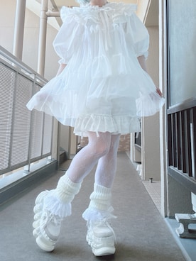 「アイテム（Tシャツ/カットソー）」を使った、ぽんさん（レディース・149cm）の夏コーディネート