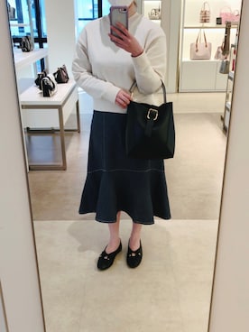 「Honeys（ハニーズ）のアイテム（バレエシューズ）」を使った、真 帆さん（レディース・148cm）の春コーディネート