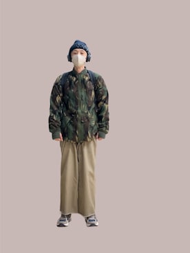 「古着好きな人と繋がりたい」｜「アイテム（ミリタリージャケット）」を使った、せいsanさん（メンズ・177cm）の春コーディネート