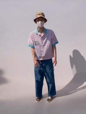 「ペインターパンツ」｜せいsanさん（メンズ・177cm）の夏コーディネート