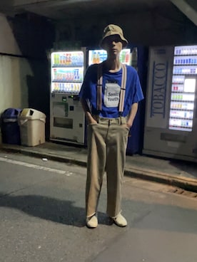 「sonic youth（ソニックユース）のアイテム」を使った、せいsanさん（メンズ・177cm）の夏コーディネート