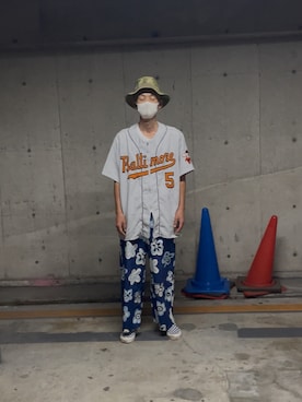 「VINTAGE（ヴィンテージ）のアイテム」を使った、せいsanさん（メンズ・177cm）の夏コーディネート