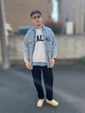 「Clarks（クラークス）のアイテム」を使った、foregさん（メンズ・175cm）の春コーディネート