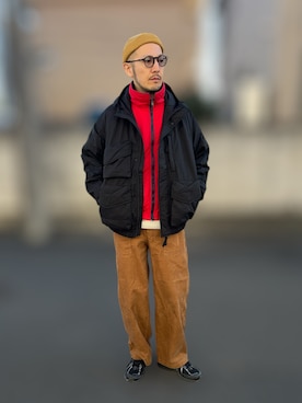 「WOOLRICH（ウールリッチ）のアイテム」を使った、foregさん（メンズ・175cm）の冬コーディネート