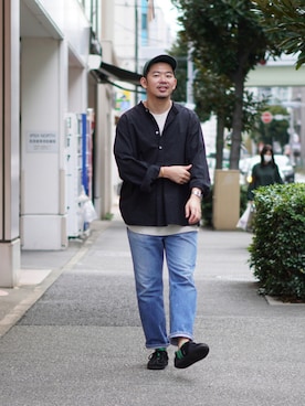 「WEEKEND(ER)（ウィークエンダー）のアイテム（帽子）」を使った、matsu_no_motoさん（メンズ・176cm）の秋コーディネート
