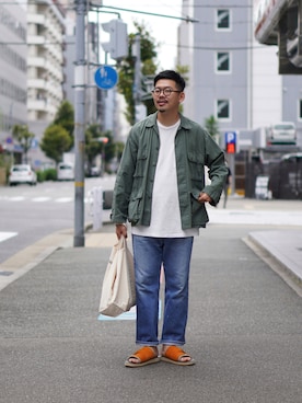 「Velva Sheen（ベルバシーン）のアイテム」を使った、matsu_no_motoさん（メンズ・176cm）の夏コーディネート