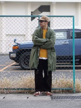 「アイテム（モッズコート）」を使った、matsu_no_motoさん（メンズ・176cm）の冬コーディネート