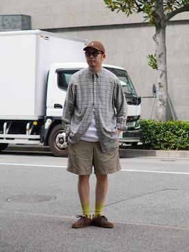 「アイテム（キャップ）」を使った、matsu_no_motoさん（メンズ・176cm）の秋コーディネート