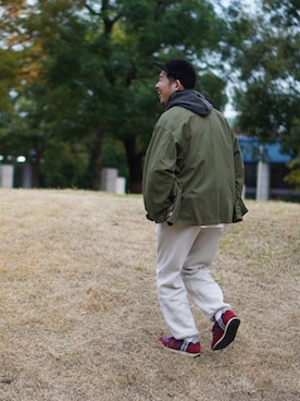 「NANO universe（ナノユニバース）のアイテム（スウェットパンツ）」を使った、matsu_no_motoさん（メンズ・176cm）の秋コーディネート