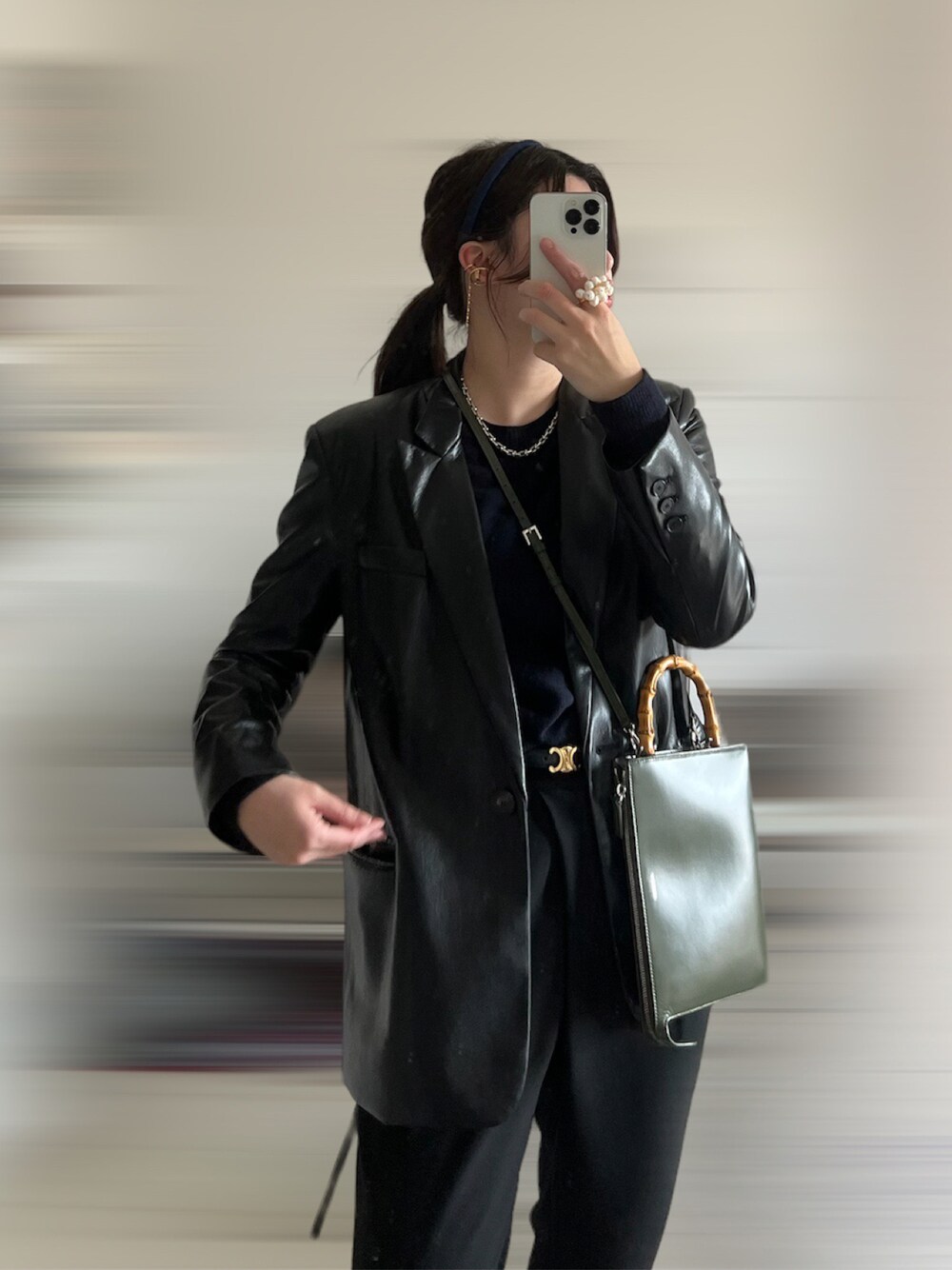 ZARA エコレザー テーラードジャケット 今シーズンモノ