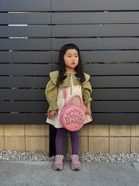 「アイテム（トップス）」を使った、kozmamaさん（キッズ・90cm）の秋コーディネート