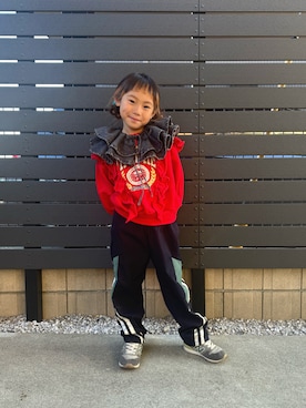 「アイテム（ファッション雑貨）」を使った、kozmamaさん（キッズ・120cm）の秋コーディネート