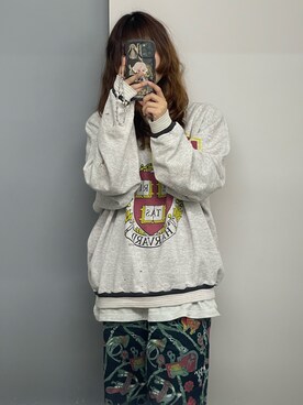 「アイテム（スウェット）」を使った、ねねねさん（レディース・157cm・20代）の夏コーディネート
