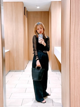 「GUコーデ」｜「アイテム（スラックス）」を使った、ooo▷さん（レディース・156cm）の夏コーディネート