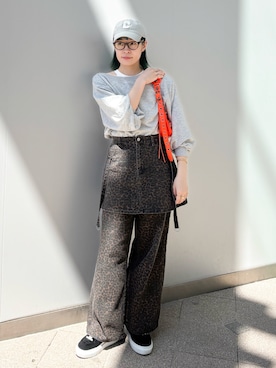 「Avail（アベイル）のアイテム（パンツ）」を使った、AYAさん（レディース・162cm）の春コーディネート