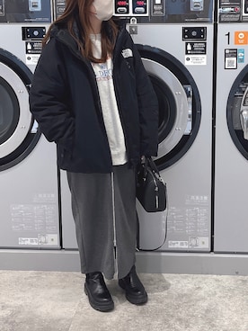 「ノースフェイス」｜「アイテム（ブルゾン）」を使った、Kiiさん（レディース・162cm）の春コーディネート