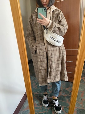 「VANS（バンズ）のアイテム（その他）」を使った、c.s.y.さん（レディース・154cm）の冬コーディネート