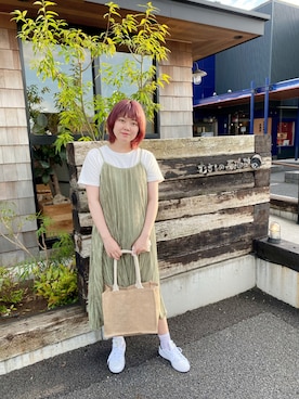 「Honeys（ハニーズ）のアイテム（アンサンブル）」を使った、tanuさん（レディース・160cm）の夏コーディネート