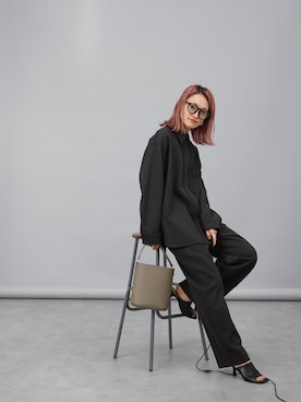 「アイテム（その他アウター、ブラウン系）」を使った、Natsu♡さん（レディース・162cm）の秋コーディネート