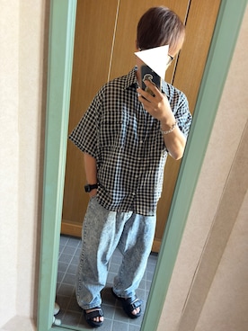 「アイテム（デニムパンツ）」を使った、たくやさん（メンズ・166cm・30代）の夏コーディネート