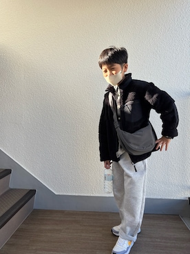 「アイテム（バッグ）」を使った、P×Kさん（キッズ・138cm）の冬コーディネート