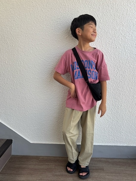 「devirock（デビロック）のアイテム（パンツ）」を使った、P×Kさん（キッズ・137cm）の夏コーディネート