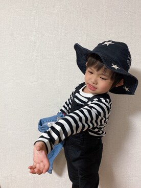 「シンフルコーデ」｜「アイテム（オールインワン・サロペット）」を使った、P×Kさん（キッズ・90cm）の春コーディネート