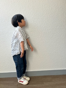 「5歳」｜「アイテム（デニムパンツ）」を使った、P×Kさん（キッズ・100cm）の春コーディネート