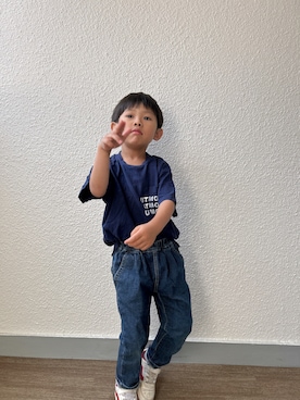 「5歳」｜「アイテム（デニムパンツ）」を使った、P×Kさん（キッズ・100cm）の夏コーディネート