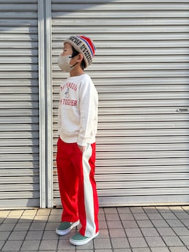 「アイテム（スリッポン）」を使った、P×Kさん（キッズ・110cm）の秋コーディネート