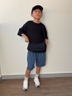 「アイテム（ショルダーバッグ）」を使った、P×Kさん（キッズ・136cm）の秋コーディネート