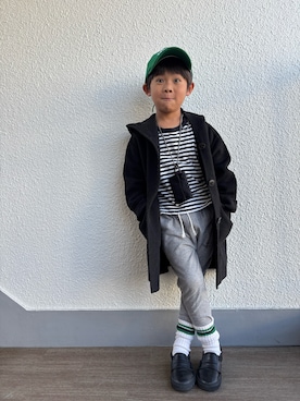 「アイテム（帽子）」を使った、P×Kさん（キッズ・110cm）の秋コーディネート