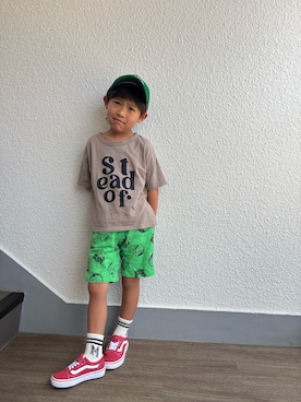 「VANS（バンズ）のアイテム」を使った、P×Kさん（キッズ・110cm）の夏コーディネート