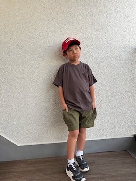 「NEW BALANCE（ニューバランス）の《New Balance》PT578（スニーカー、ブラック系）」を使った、P×Kさん（キッズ・124cm）の秋コーディネート