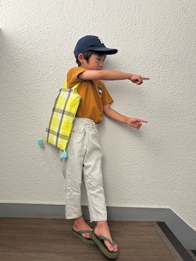 「アイテム（デニムパンツ）」を使った、P×Kさん（キッズ・110cm）の夏コーディネート