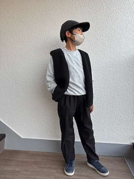 「アイテム（キャップ）」を使った、P×Kさん（キッズ・138cm）の秋コーディネート