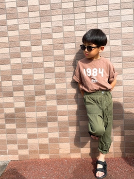 「エリート一重くん」｜P×Kさん（キッズ・110cm）の夏コーディネート