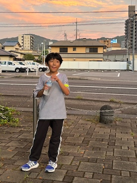 「アイテム（シューズ）」を使った、P×Kさん（キッズ・136cm）の秋コーディネート