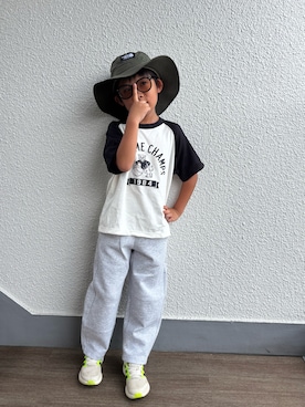 「カーブパンツ」｜P×Kさん（キッズ・120cm）の夏コーディネート