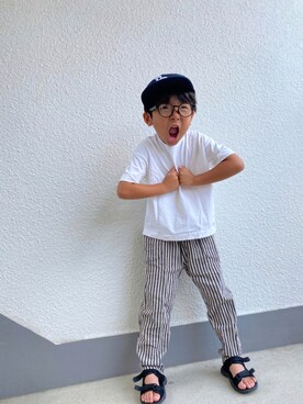 「RADCHAP（ラッドチャップ）のアイテム（帽子）」を使った、P×Kさん（キッズ・110cm）の夏コーディネート