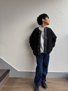 「devirock（デビロック）のアイテム」を使った、P×Kさん（キッズ・139cm）の冬コーディネート