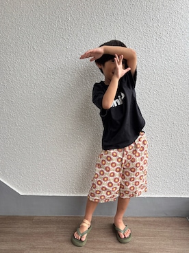 「アイテム（ビーチサンダル）」を使った、P×Kさん（キッズ・110cm）の秋コーディネート