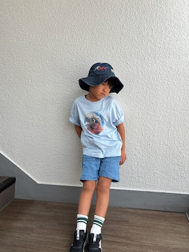 「DRC branshes（ディーアールシーブランシェス）のアイテム」を使った、P×Kさん（キッズ・121cm）の夏コーディネート