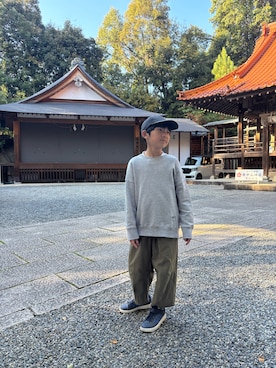 「アイテム（カーゴパンツ）」を使った、P×Kさん（キッズ・138cm）の秋コーディネート